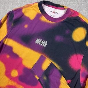 NIKE JORDAN Shirt Flight MVP 85 Orange Purple Pink Mens Tie-Dye Large